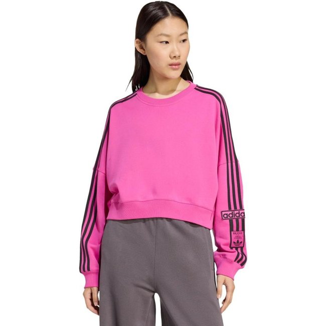 Moletom Cropped Adibreak Adicolor Crewneck adidas Originals Rosa