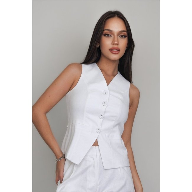 Colete Sevilha Linho Off White