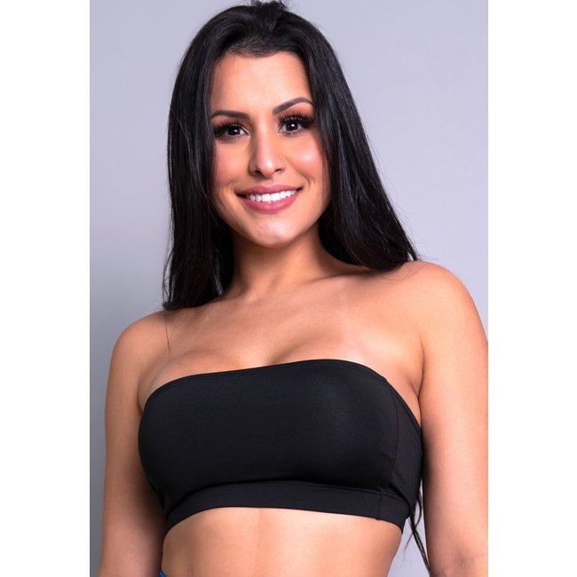 Top Faixa MVB Modas Suplex Liso Preto