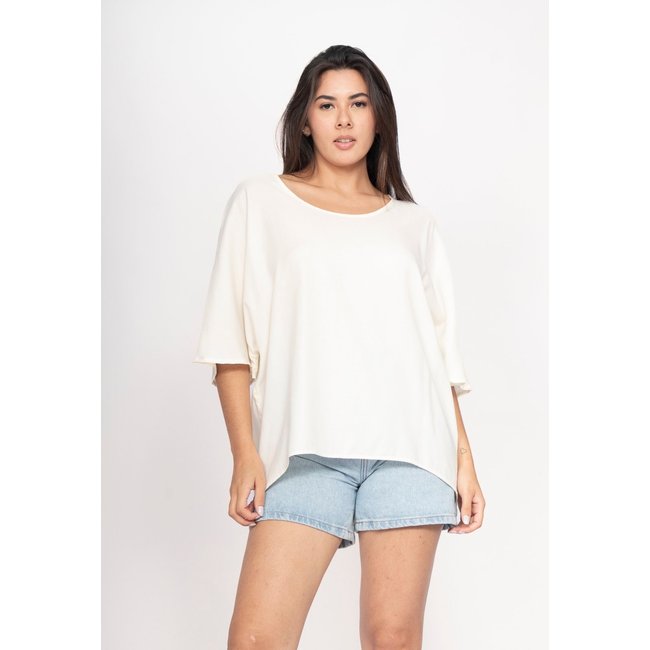 Blusa CabanaFree Morcego Ampla Tangará Off white