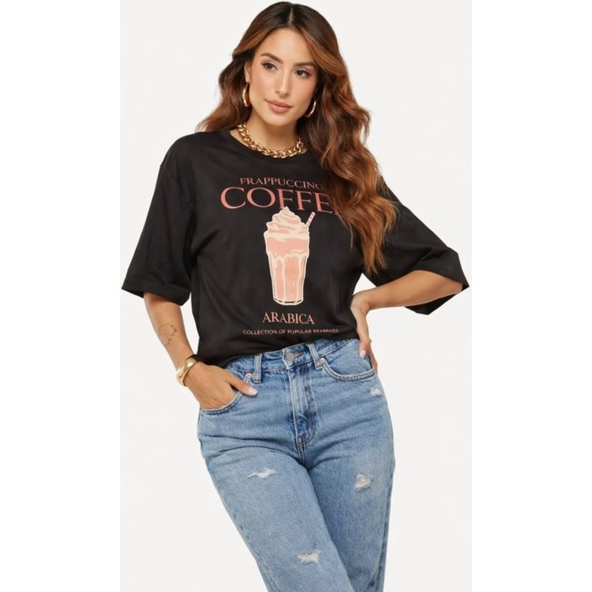 Maxi T-shirt D Bell Outlet Fashion Frapuccino Preto