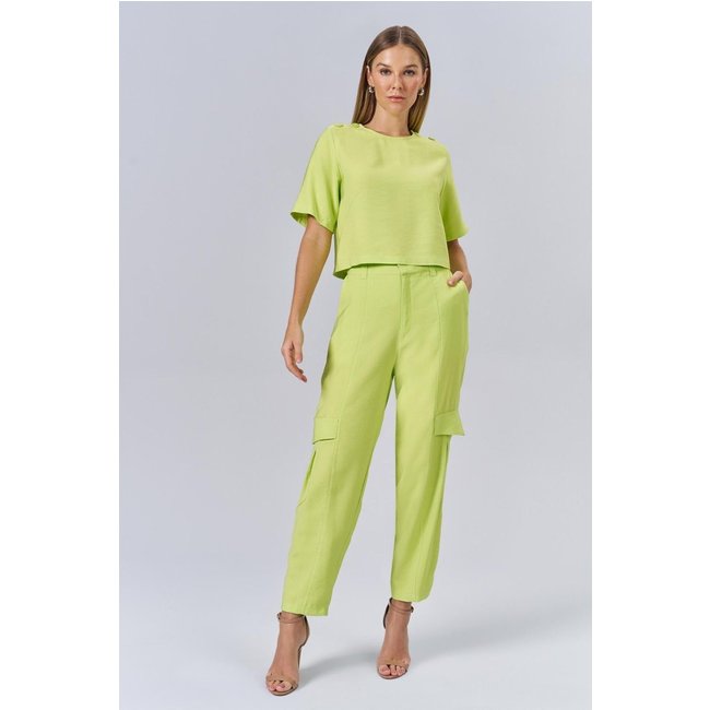 Blusa Detalhes Ombro Feminina Acostamento