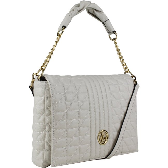 Bolsa feminina Linea Bella em couro 5207 Off White