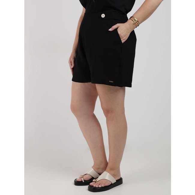 Short Alfaiataria Plus Size Feminino PRETO