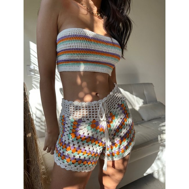 Conjunto de Crochê Lia Pitaia Beachwear Off White