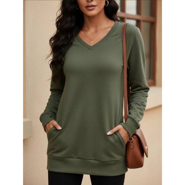 Blusa Feminina Moletom com Bolso Sallada Mista