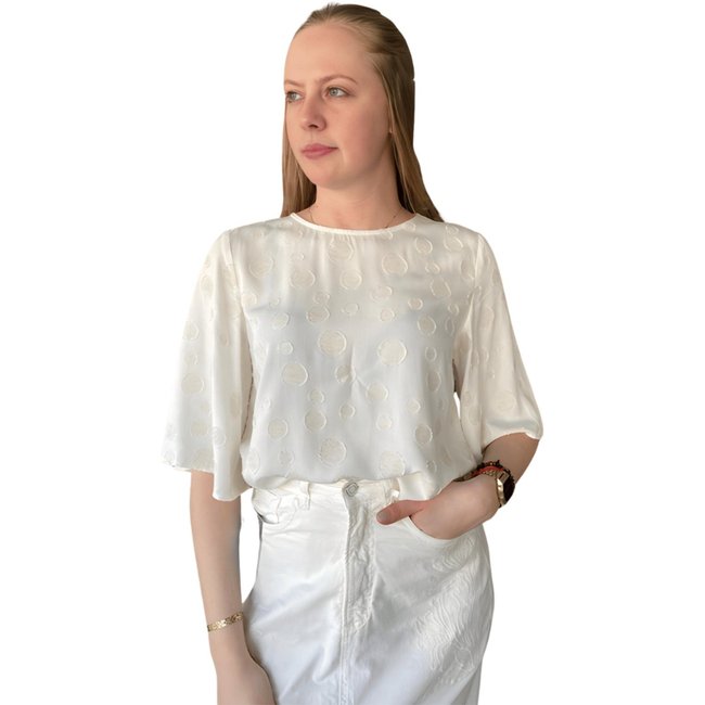 Blusa Cropped Solta Flor De Lis