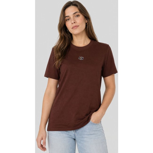 Camiseta Feminina Colcci Logo Marrom