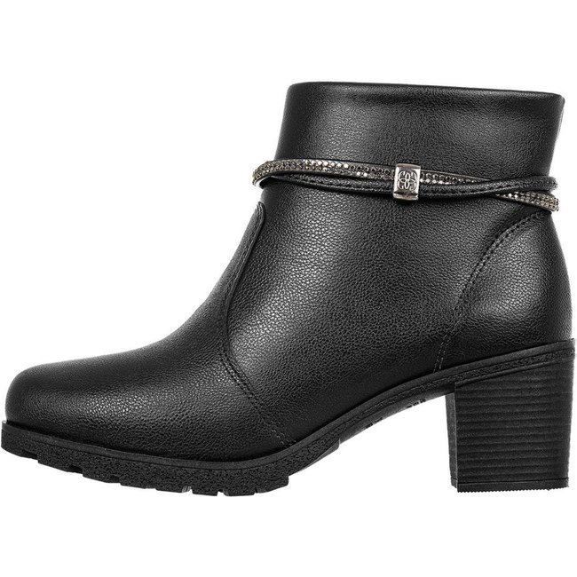 Bota Casual Gigil Salto Médio Grosso Baixo Preto