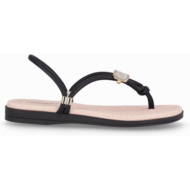 Sandália Rasteira Piccadilly 513039 Feminina - Preto