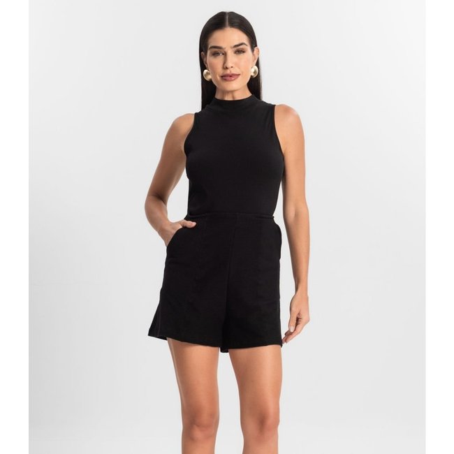 Shorts Feminino Em Moletinho Endless Preto
