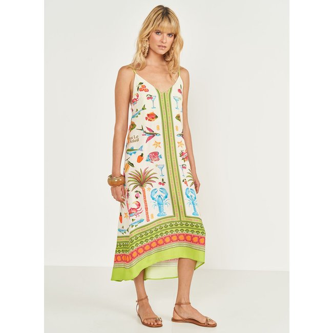 Vestido Amplo Estampado Colcci Fruto e Frut. II Verde