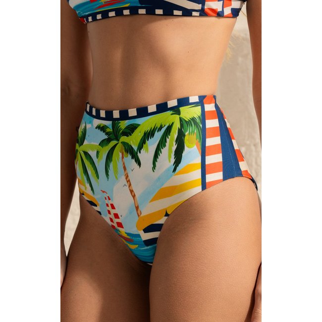 Calça Biquini Hot Pant Dupla Face Velas ao Vento