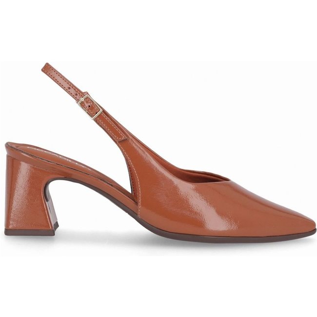 Sapato Slingback Irene Salto Alto Ocre
