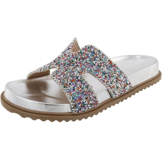 Sandalia Papete H Miçangas Pedraria Strass Cristais Fino Colorido Lançamento Verão 2023 Agnes Veronez Multicolor