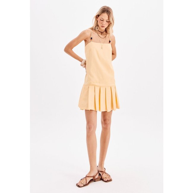 Vestido Curto De Alça Com Linho My Favorite Things
