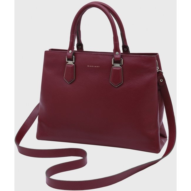 Bolsa Transversal Couro Mariart Açaí Rubi