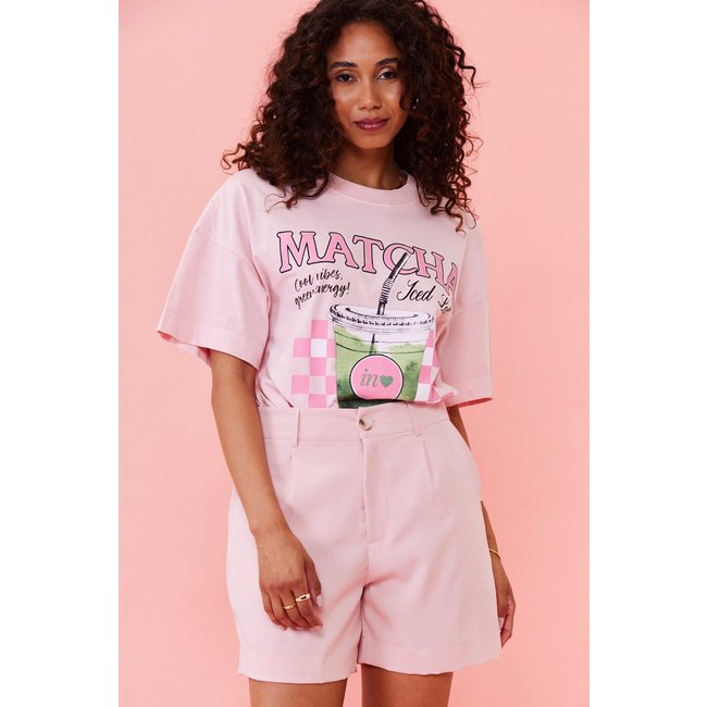 T-Shirt In Love Over Matcha Rosa
