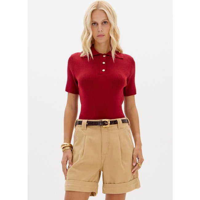 Blusa De Tricô Com Gola Polo Lança Perfume