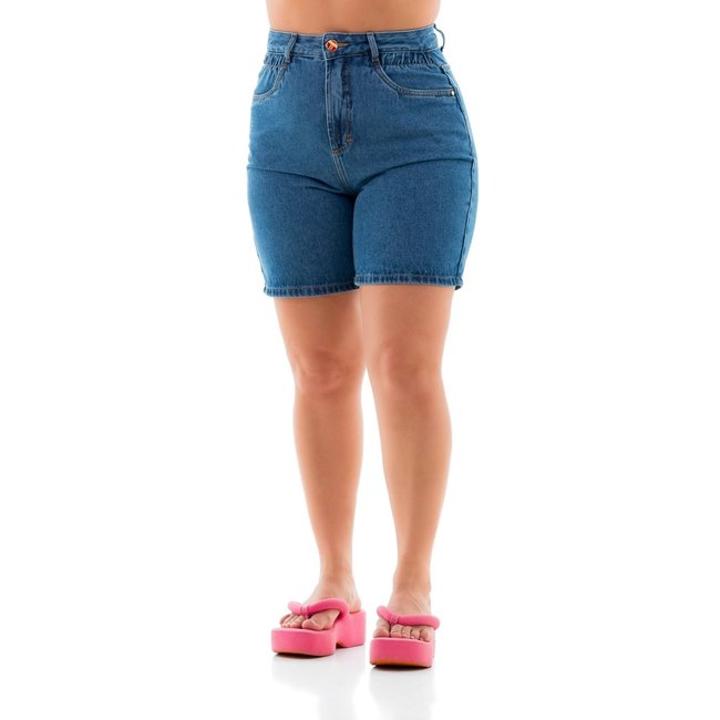 Bermuda Jeans Feminina Arauto Jorts New Laguna Azul Claro