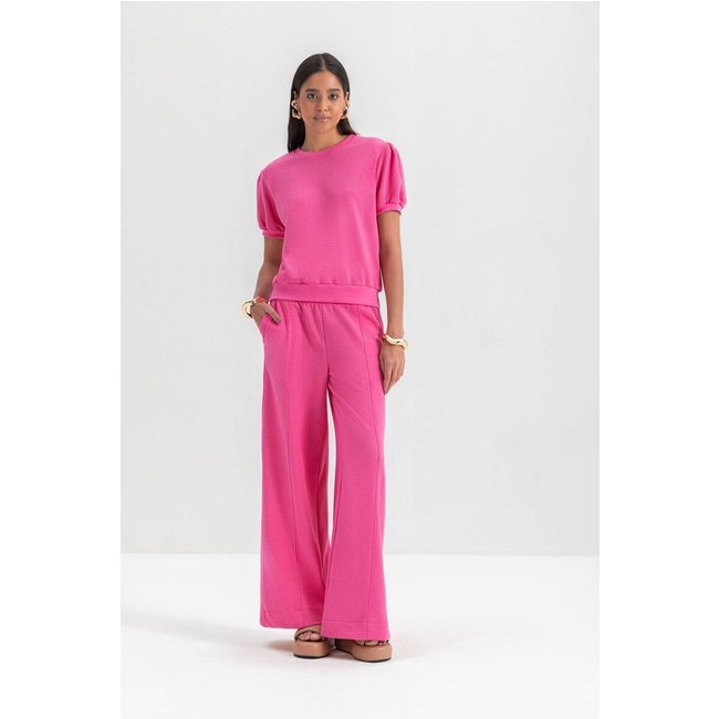 Blusa feminina em malha Essendi Rosa
