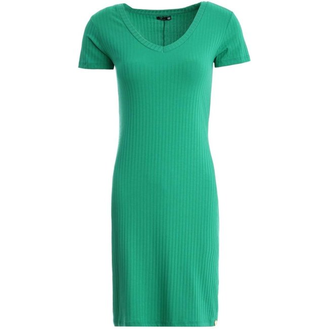 Vestido Médio Canelado Autentique Feminino VERDE