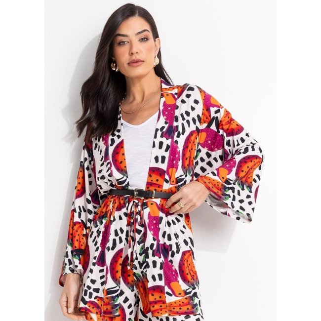 Kimono Em Malha Fria Tucanos Quintess