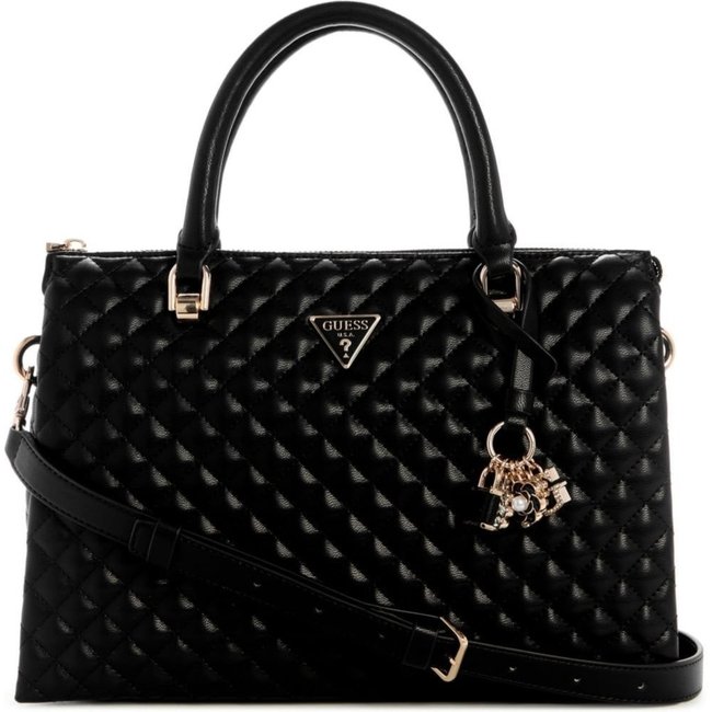 Bolsa Guess Everlee Girlfriend Satchel Preto