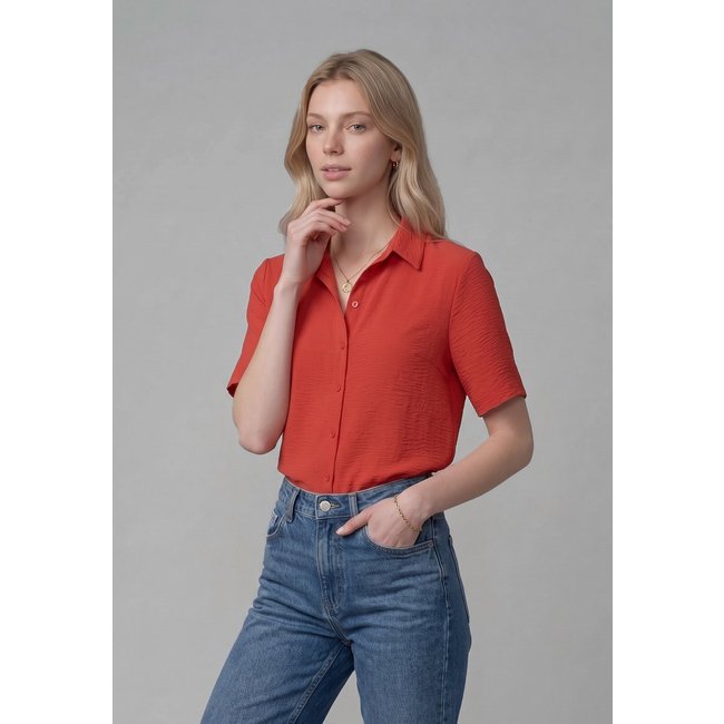 Camisa Intens Manga Curta Air Flow Vermelho