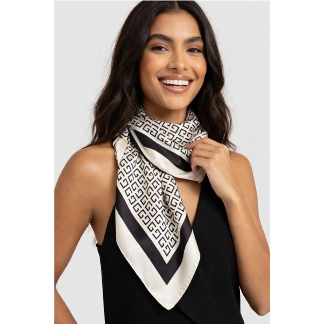 Lenço Cetim Boho DBell Outlet Fashion Boho Branco