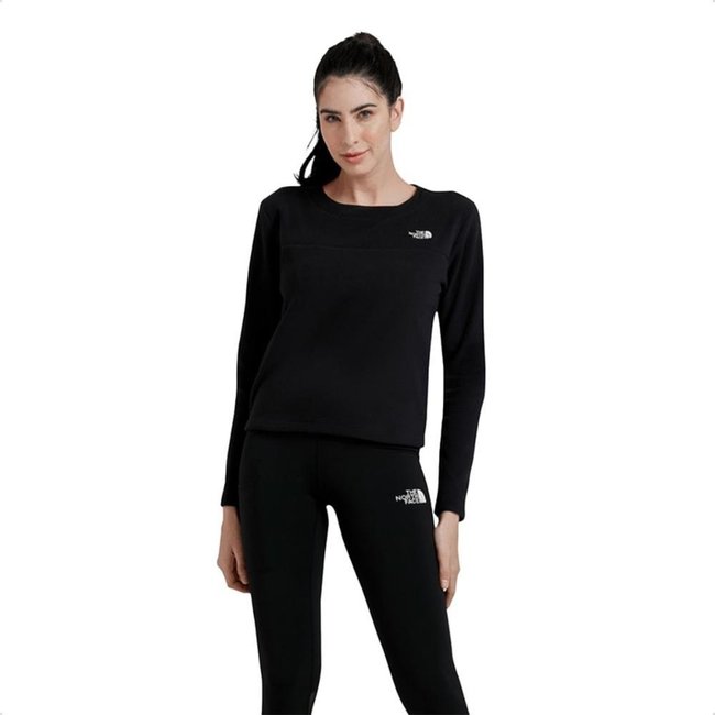 Blusa The North Face Feminina TKA 100 Fleece Glacier Crew Preto