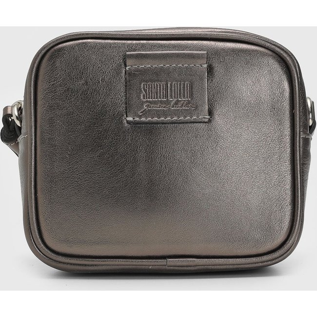 Bolsa Transversal Santa Lolla Metalizado Grafite