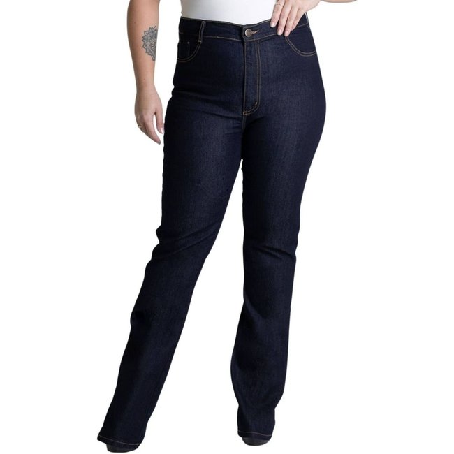 Calça Jeans Sawary Plus Size Bootcut - 275222 - Azul - Sawary