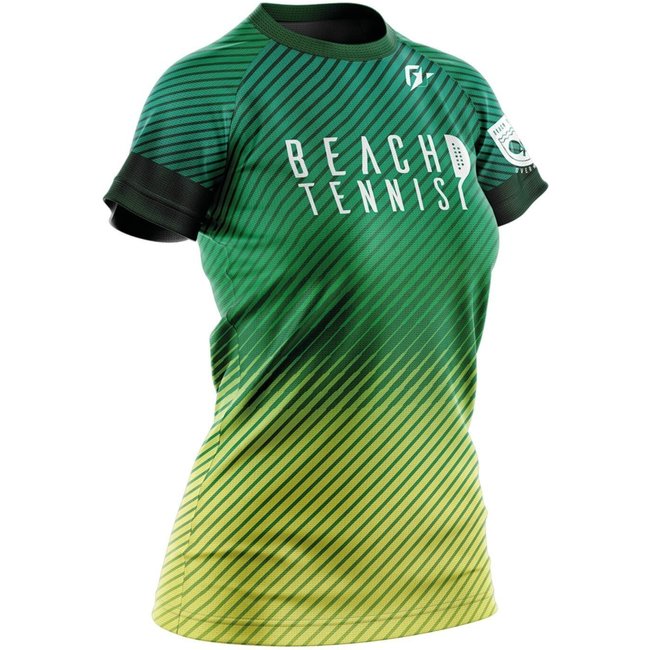 Baby Look Feminina Beach Tennis Gradient Verde