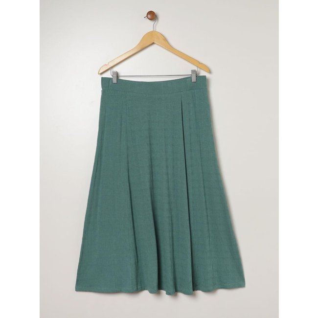 Saia Malha Evasê Autentique Plus Size Feminina VERDE