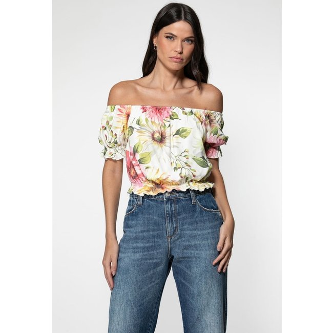 Cropped Guess Ombro A Ombro Eco Floral