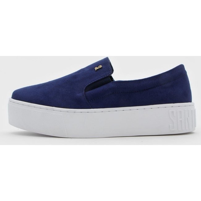 Tênis Slip On Santa Lolla Suede Azul