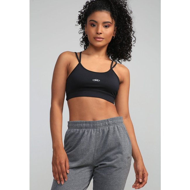 Top Olympikus Baixo Impacto Logo Preto