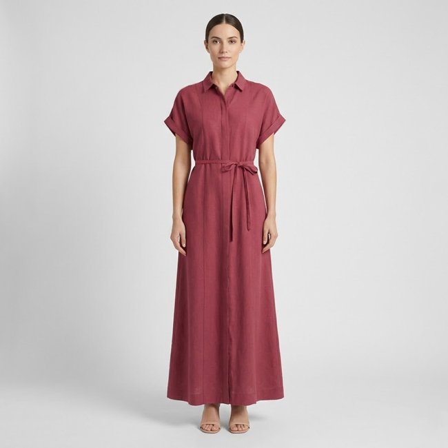Vestido Midi Dudalina Chemise Ou26 Rosa Feminino
