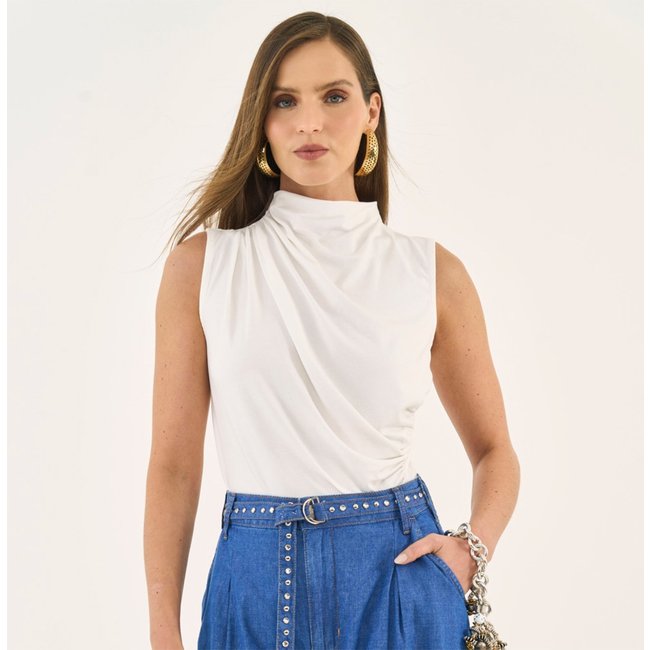 Blusa Colcci Iconic Ou26 Off White Feminino