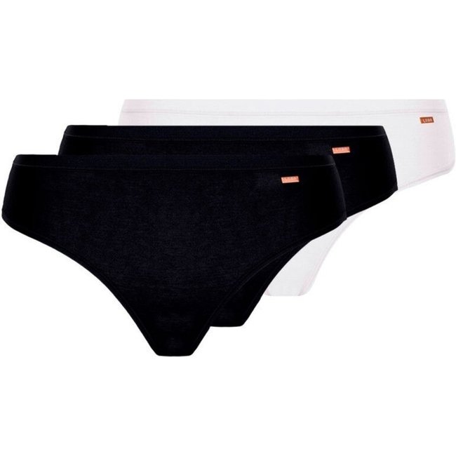 Kit com 3 Calcinhas Biquíni Loba 40353-001 Plus Size Preto