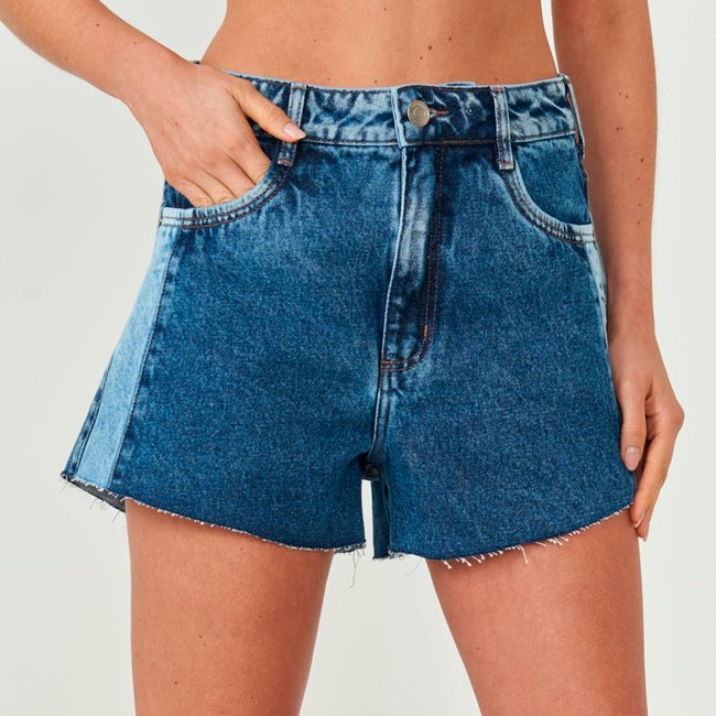 Short Jeans Colcci Jade Lateral Ve26 Azul Feminino