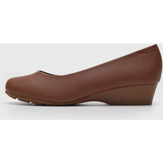 Scarpin Anabela Modare Liso Marrom
