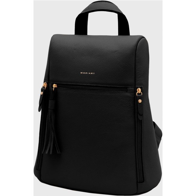 Mochila de Couro Mariart Dália Preta