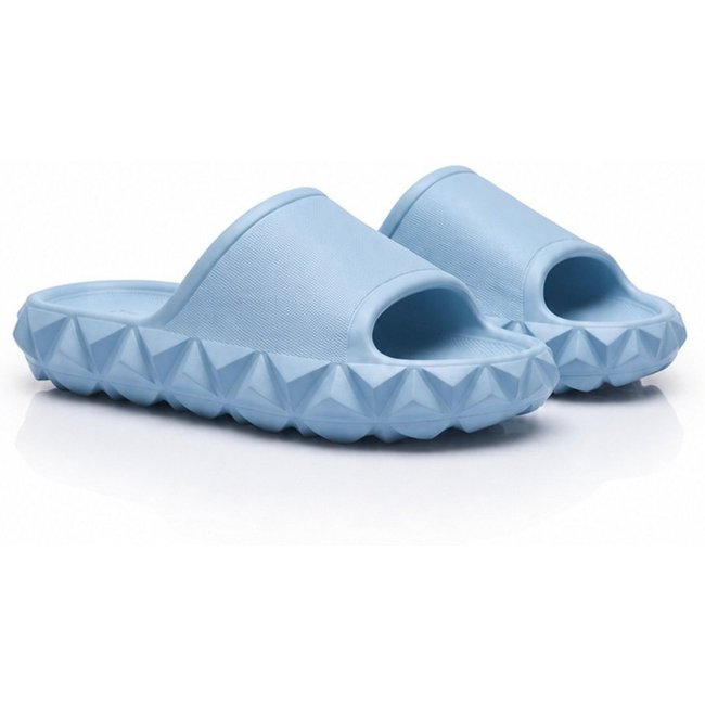 Chinelo Nuvem Slide Confort 100% EVA Anatômico Levíssimo Azul Celeste Antiderrapante