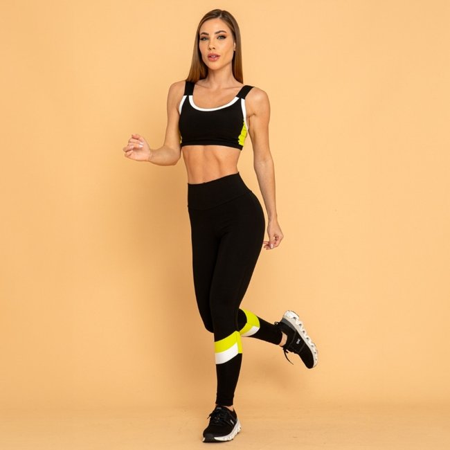 Calça Legging De Chelles Color Blocking Match Point FT1267CA