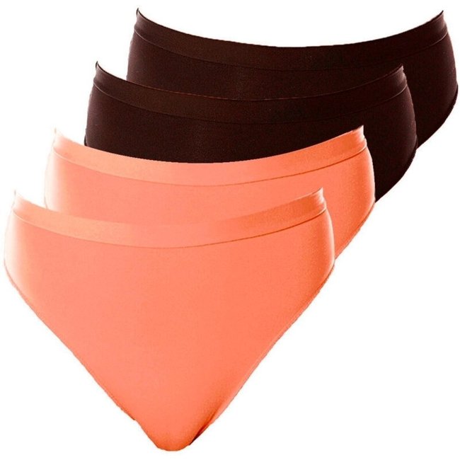 Kit com 4 Calcinhas Alta Pele de Seda Demillus 26826 Bege