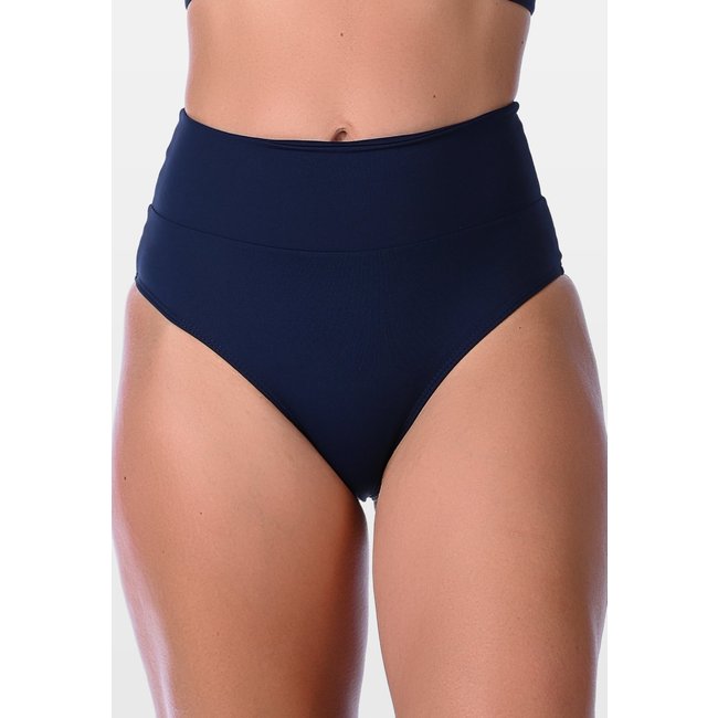 Calcinha Hot Pants Summer Soul Cós Duplo Azul Escuro