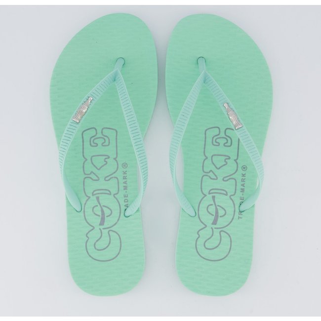 Chinelo Coca Cola Metallic Feminino Verde