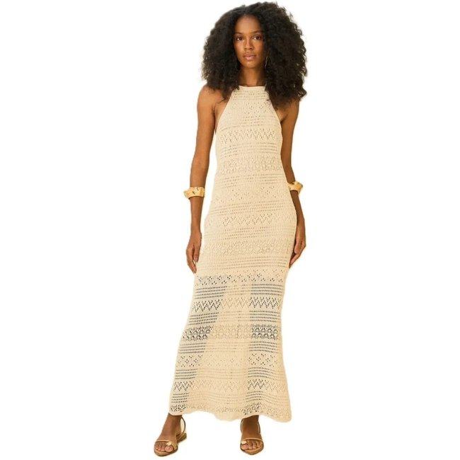 Vestido Open Bege Gale